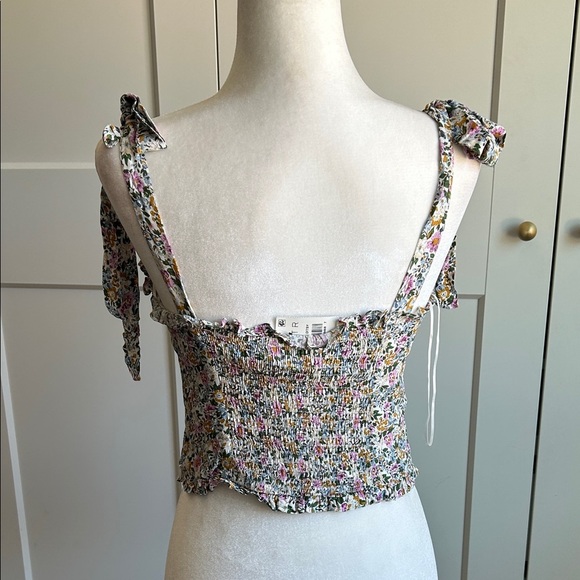 ASTR Floral Tie Cami - Pink and Blue | M - Picture 4 of 5
